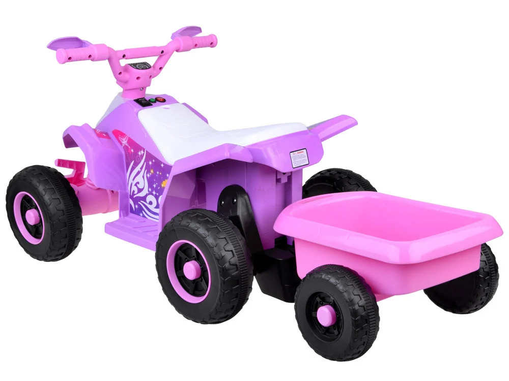 Quad Na Akumulator S Prikolicom Trx Pink 4
