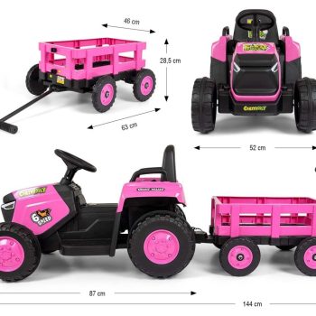 Traktor Na Akumulator Pink Rolly 6