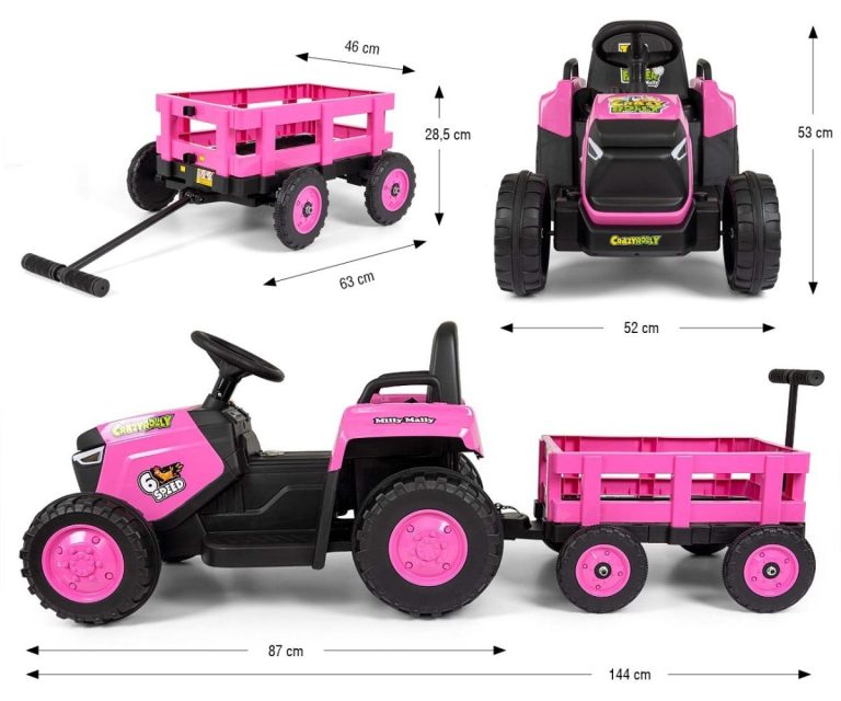 Traktor Na Akumulator Pink Rolly 6