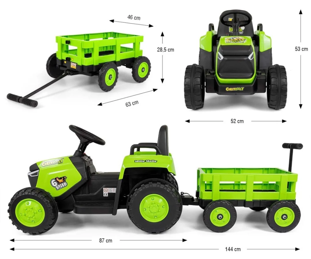 Traktor Na Akumulator Zeleni Rolly 9