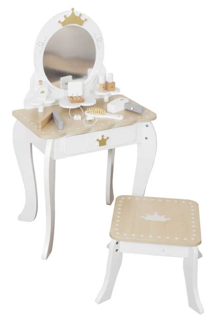 Djecji Drveni Toaletni Stolic Moni Toys Princesss Mirror 30