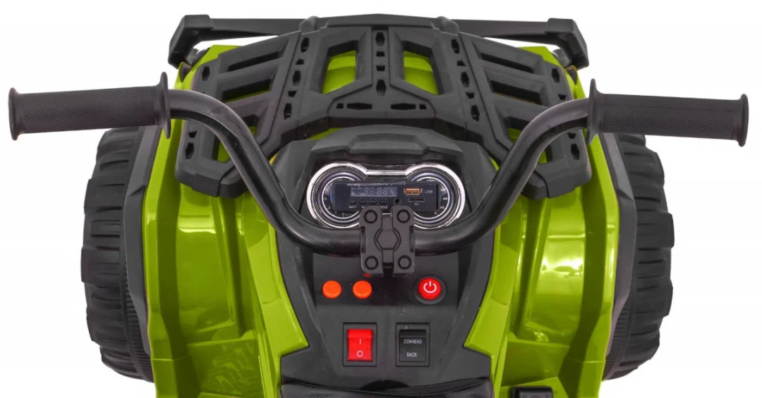 2.4GHz punjivi Quad ATV za djecu zeleni + daljinski upravljač + EVA kotači + MP3 radio + spori start, zelena_10
