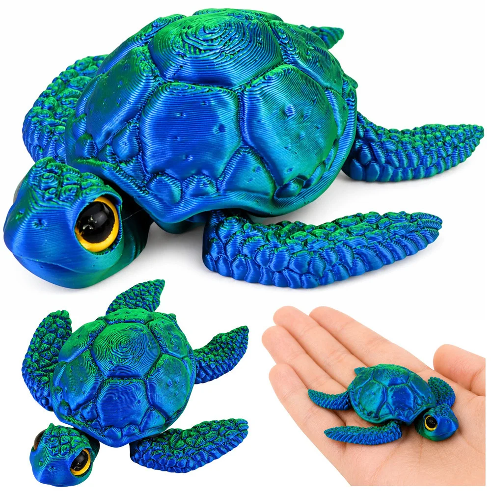 3D figurica morske kornjače plavo-zelena 8 cm_1