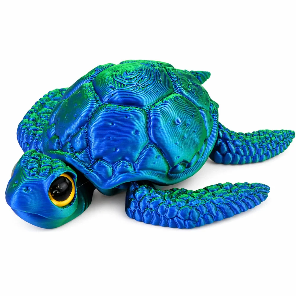 3D figurica morske kornjače plavo-zelena 8 cm_2