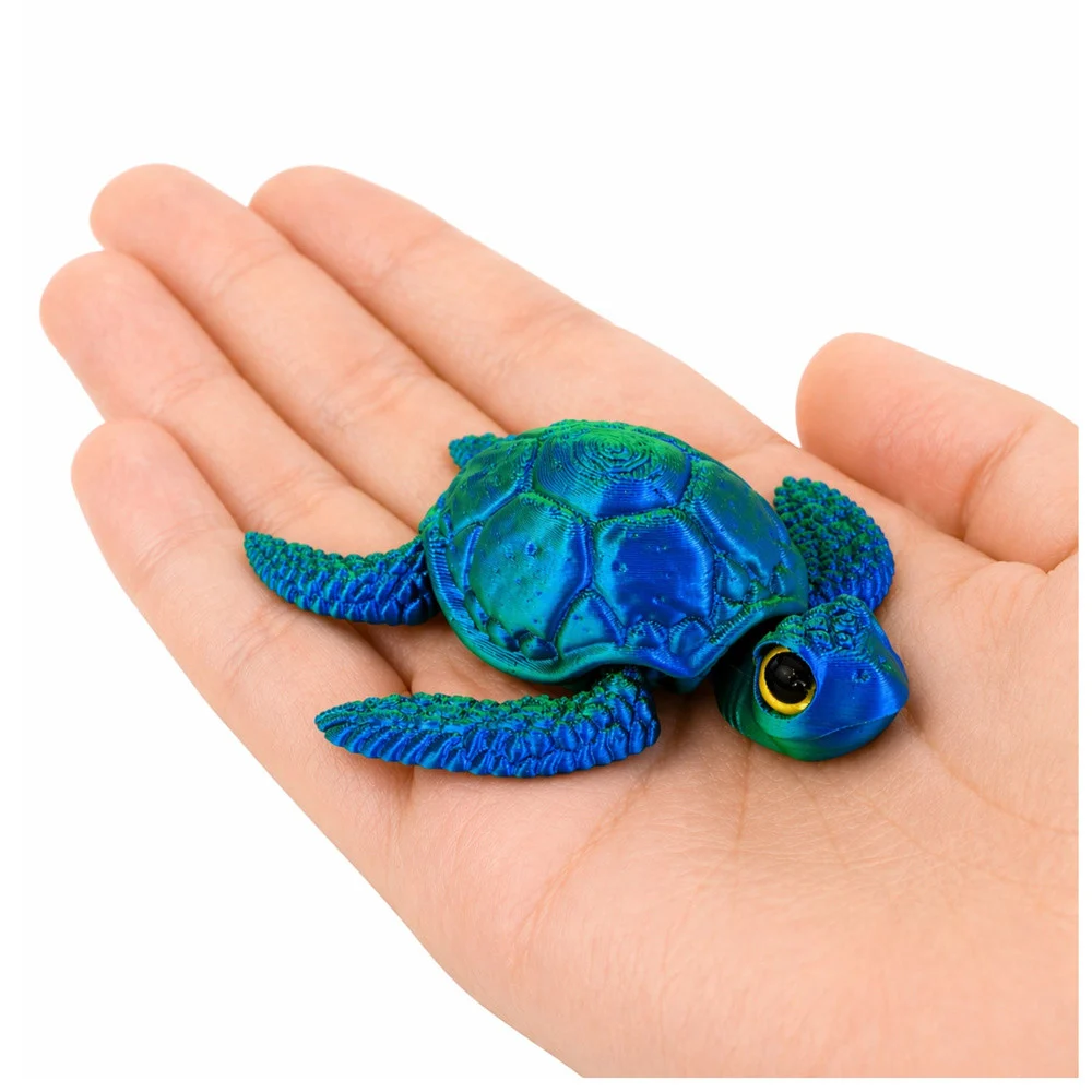 3D figurica morske kornjače plavo-zelena 8 cm_3