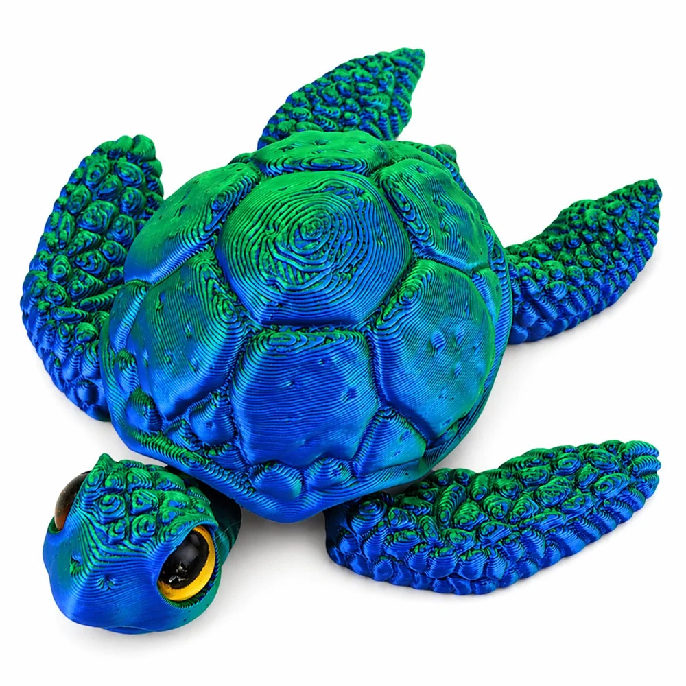 3D figurica morske kornjače plavo-zelena 8 cm_4
