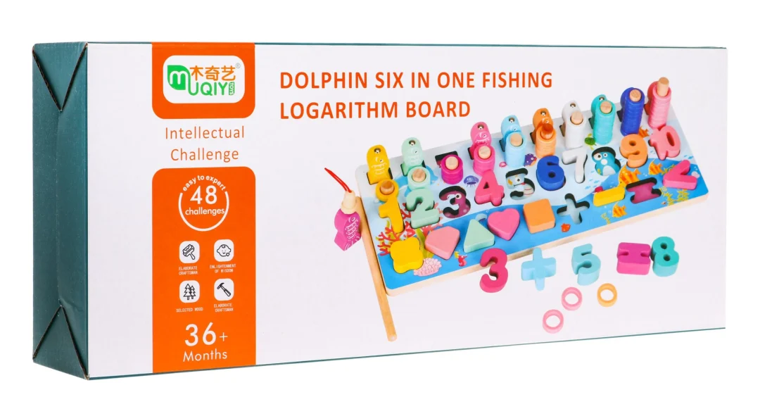 4-u-1 drvene edukativne igre za djecu Sea World - ribolov + učenje brojeva + sortiranje_7
