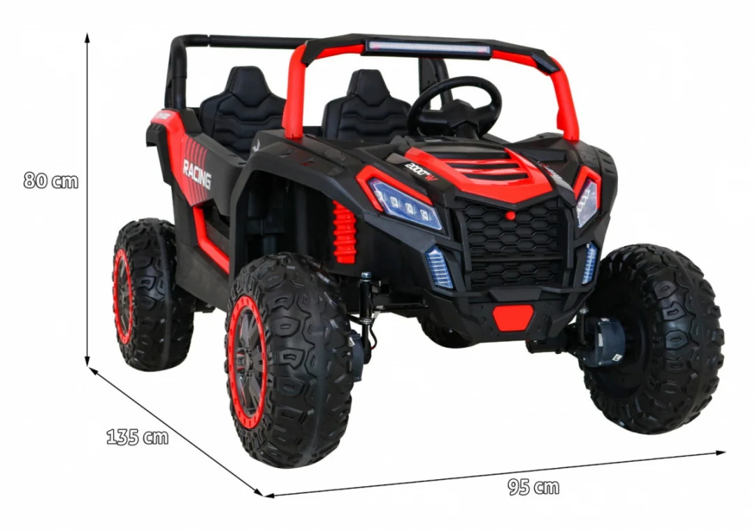 ATV buggy za 2 djece 4x4 na akumulator, crveni_2