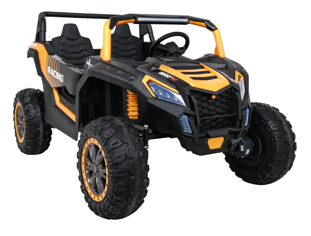 ATV trkaća kolica za 2 djece zlatna + 4x4 pogon + daljinski upravljač + spori start + MP3 LED_10