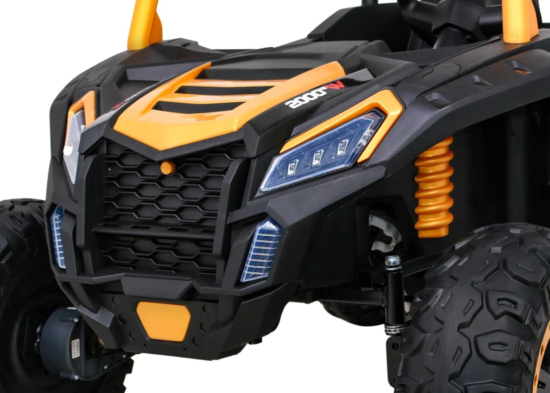 ATV trkaća kolica za 2 djece zlatna + 4x4 pogon + daljinski upravljač + spori start + MP3 LED_12