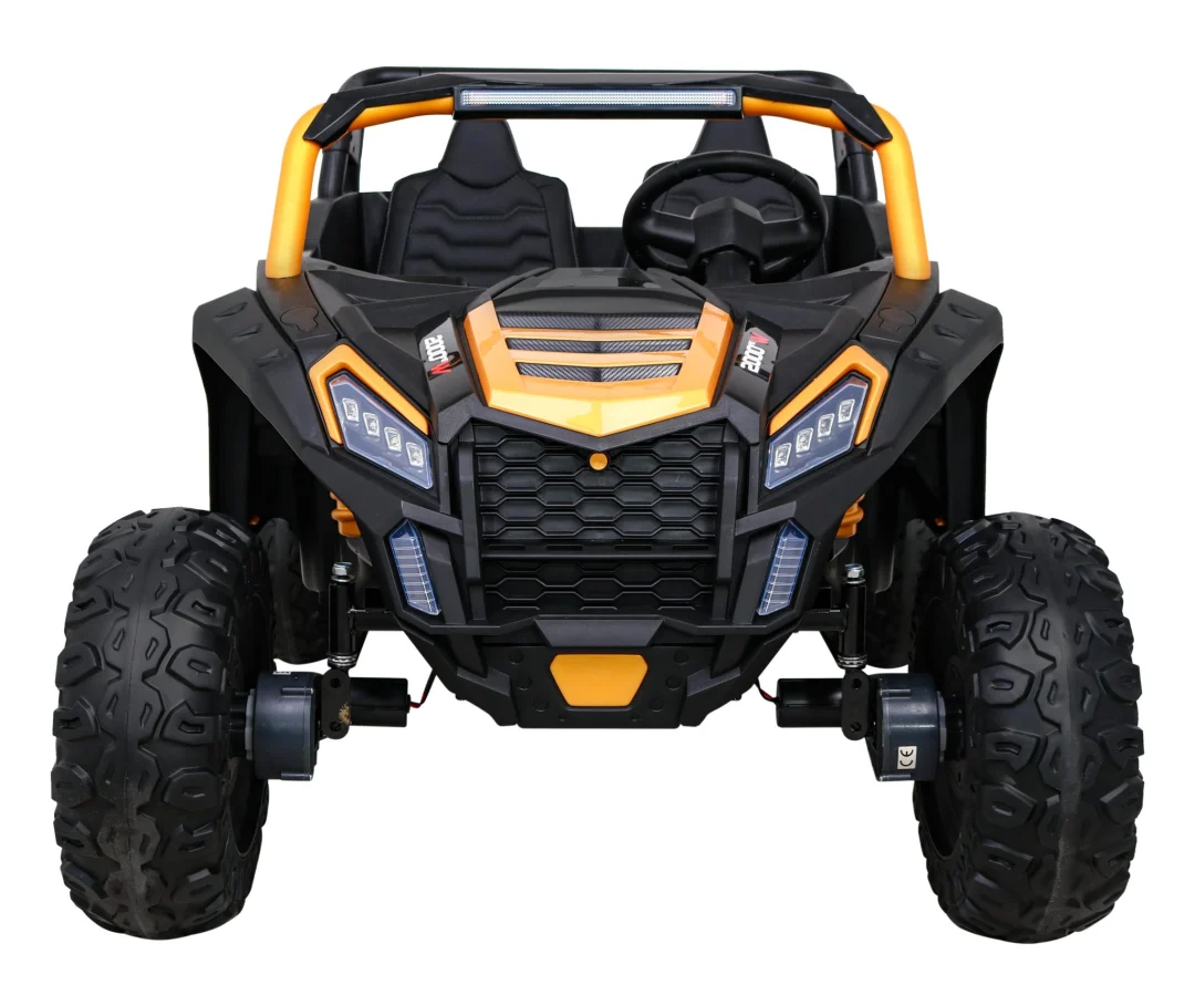 ATV trkaća kolica za 2 djece zlatna + 4x4 pogon + daljinski upravljač + spori start + MP3 LED_3