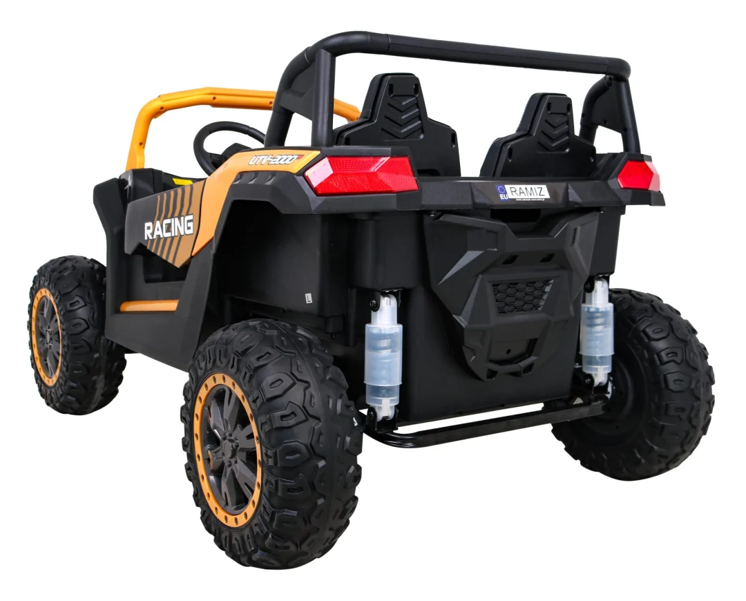 ATV trkaća kolica za 2 djece zlatna + 4x4 pogon + daljinski upravljač + spori start + MP3 LED_5
