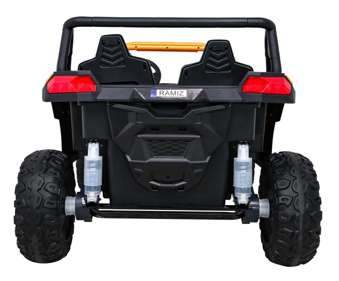 ATV trkaća kolica za 2 djece zlatna + 4x4 pogon + daljinski upravljač + spori start + MP3 LED_6