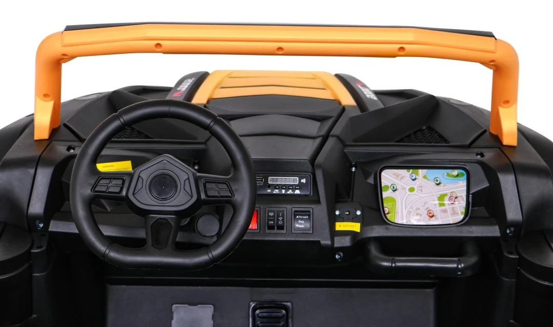 ATV trkaća kolica za 2 djece zlatna + 4x4 pogon + daljinski upravljač + spori start + MP3 LED_7