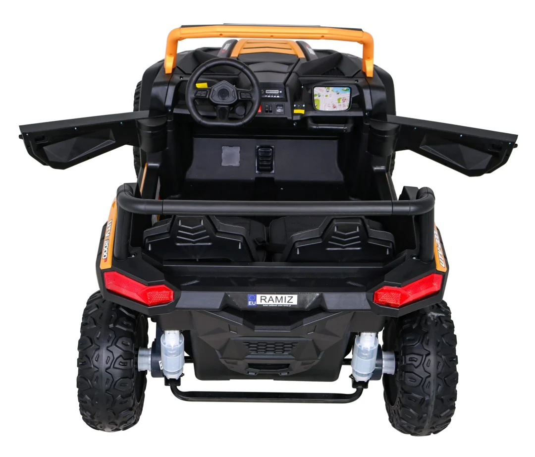 ATV trkaća kolica za 2 djece zlatna + 4x4 pogon + daljinski upravljač + spori start + MP3 LED_8
