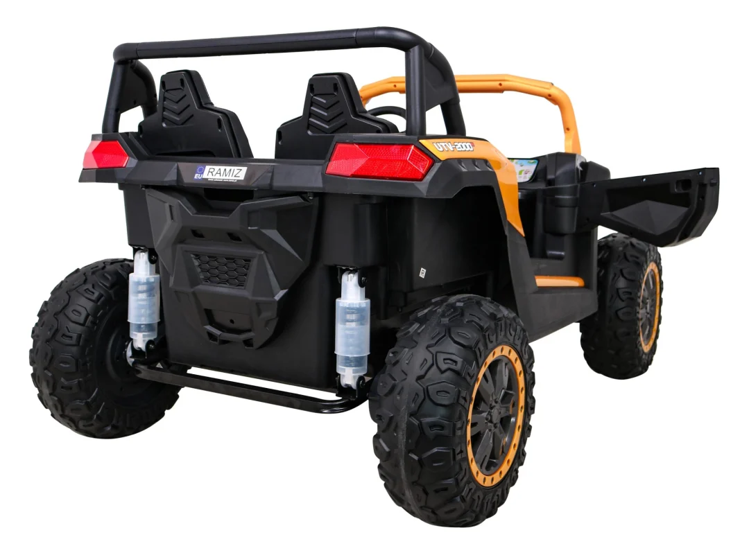 ATV trkaća kolica za 2 djece zlatna + 4x4 pogon + daljinski upravljač + spori start + MP3 LED_9