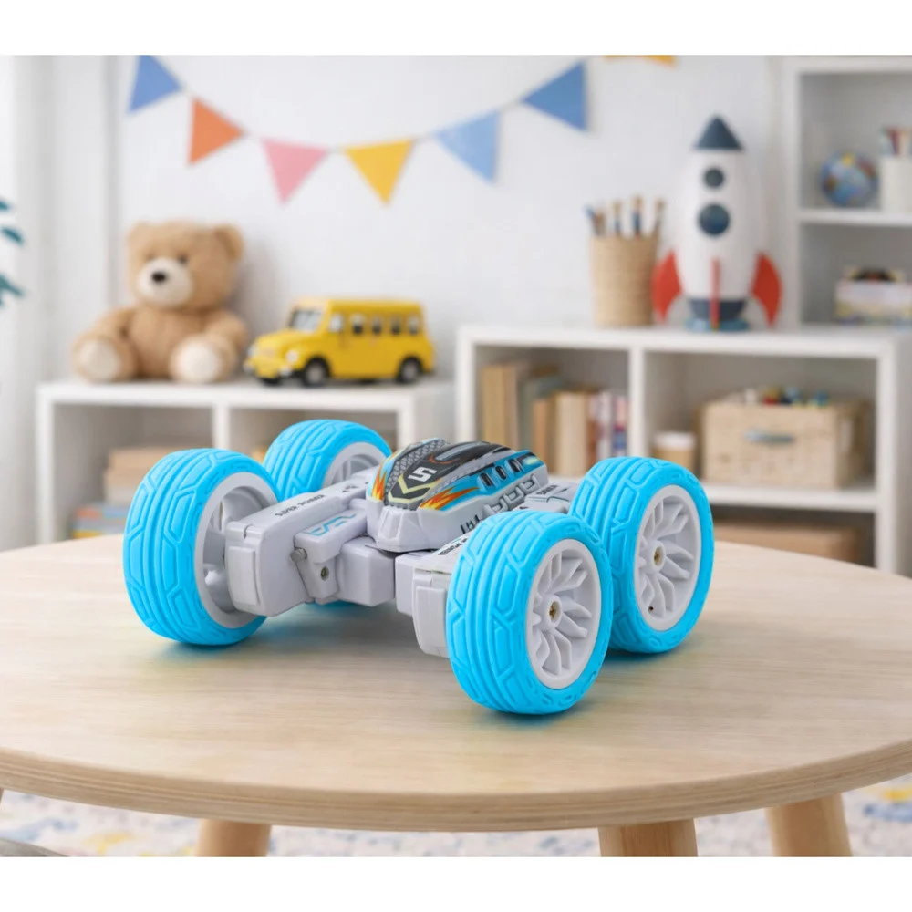 Akrobatski terenski automobil na daljinsko upravljanje 360° plavi 1:32_4