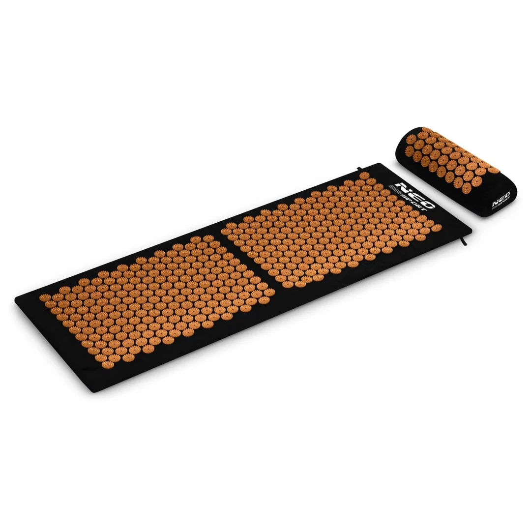 Akupresurna prostirka s bodljama Neo-Sport NS-901, crna i zlatna_2