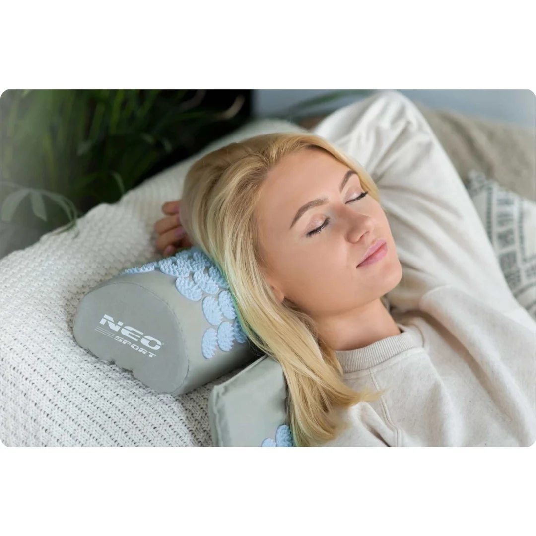 Akupresurna prostirka s bodljama Neo-Sport NS-901, siva i plava_6