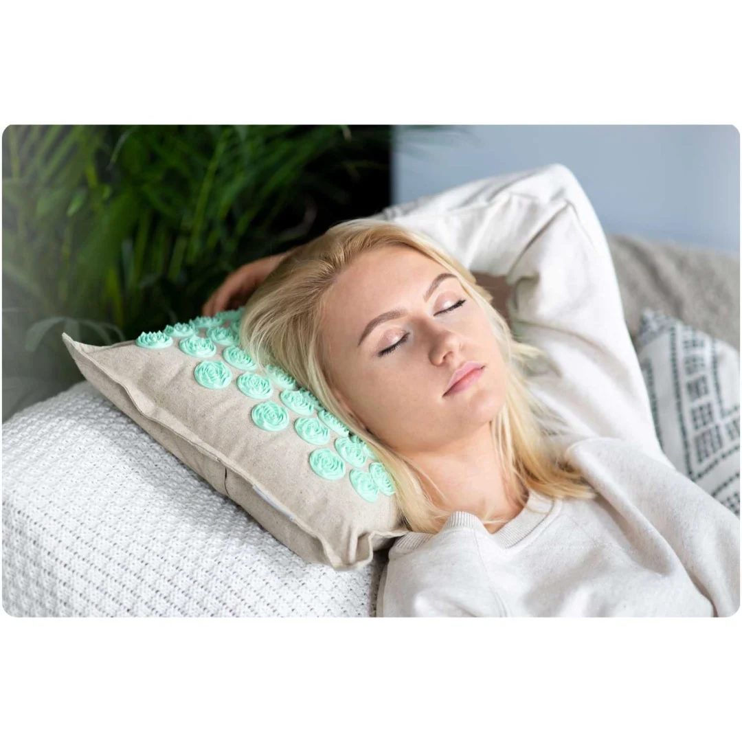 Akupresurna prostirka s bodljama Neo-Sport NS-902, siva i menta_4