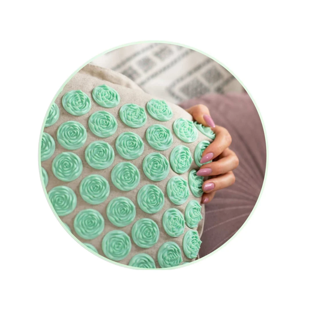 Akupresurna prostirka s bodljama Neo-Sport NS-902, siva i menta_7