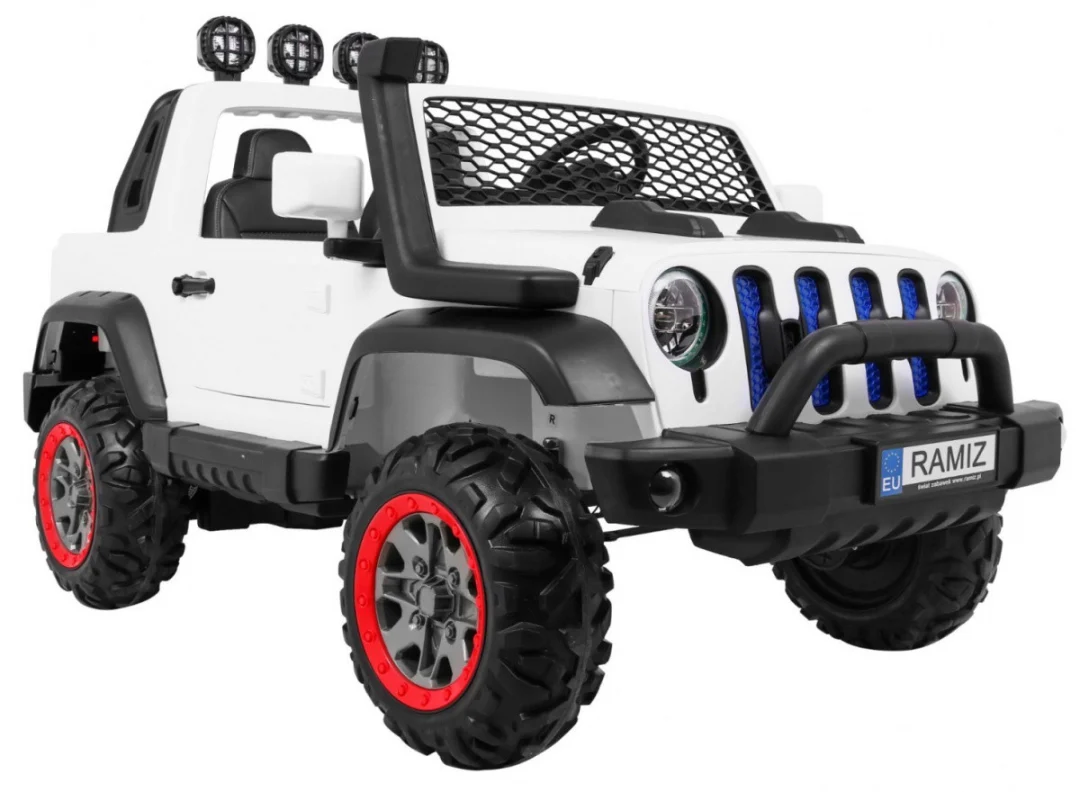 AllRoad terensko vozilo za 2 djece, bijela boja + 4x4 pogon + daljinski upravljač_11