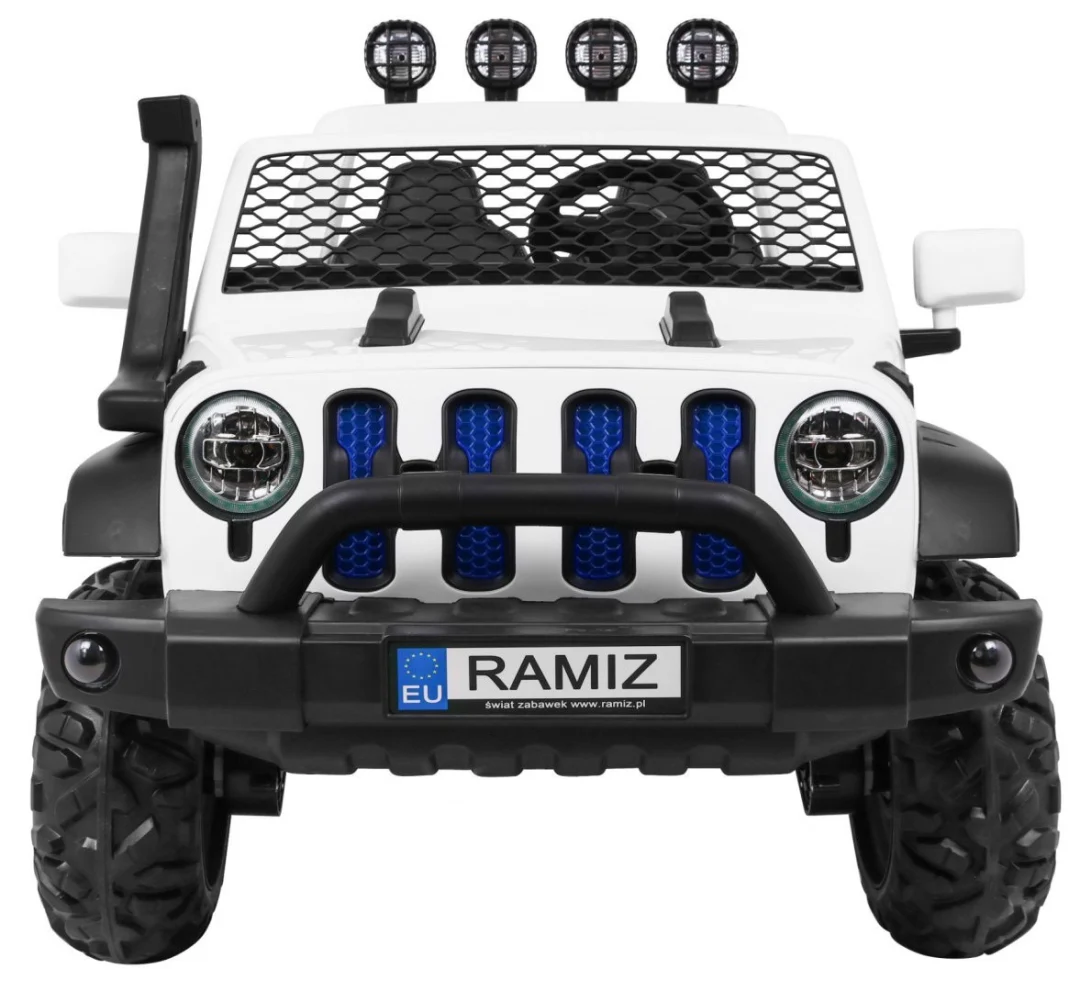 AllRoad terensko vozilo za 2 djece, bijela boja + 4x4 pogon + daljinski upravljač_2