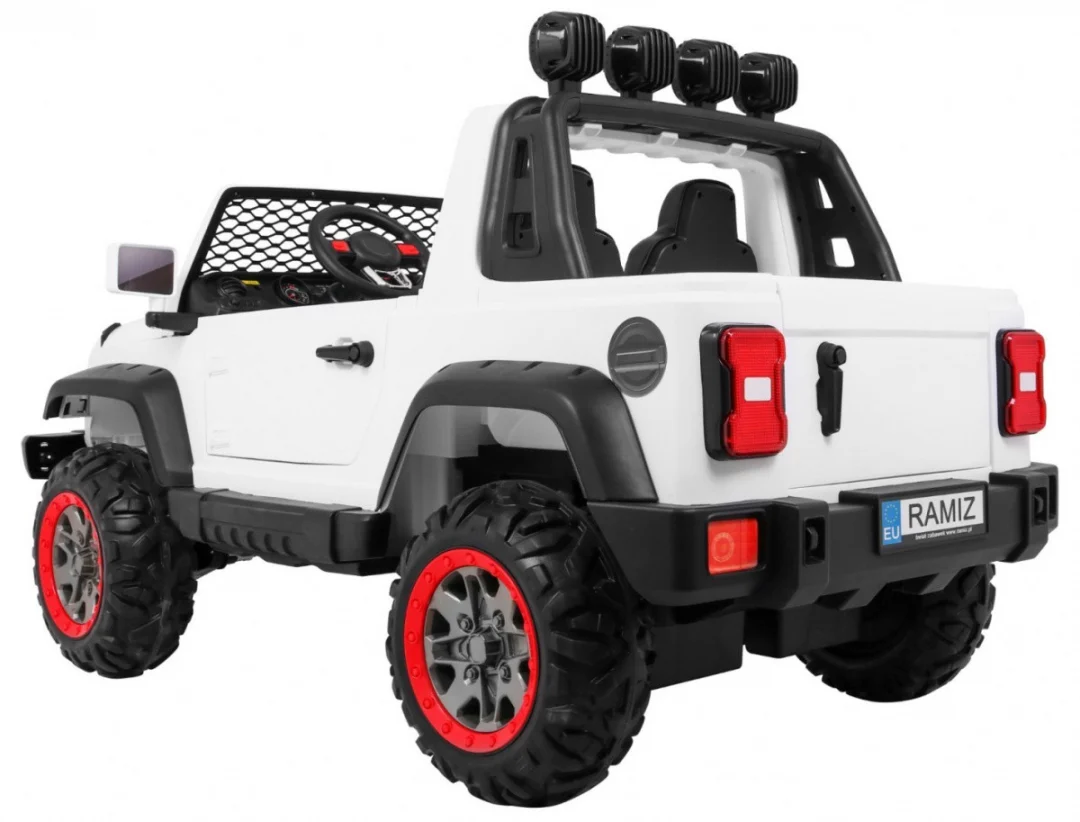 AllRoad terensko vozilo za 2 djece, bijela boja + 4x4 pogon + daljinski upravljač_4