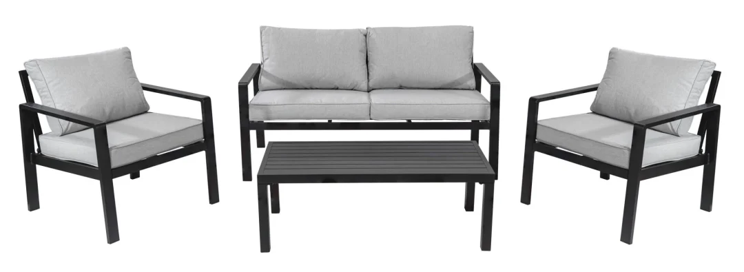 Aluminijski vrtni set kauč + 2 fotelje + stolić_2