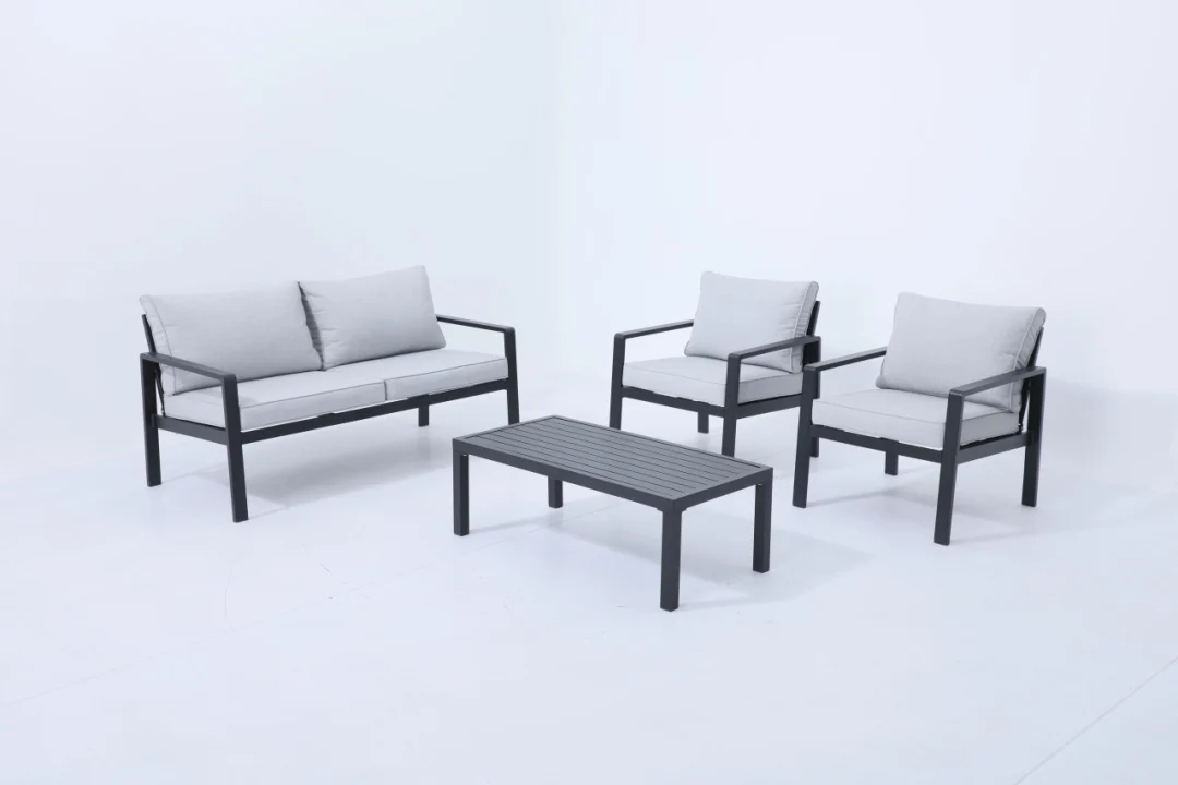 Aluminijski vrtni set kauč + 2 fotelje + stolić_3