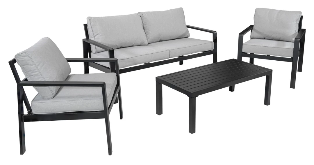Aluminijski vrtni set kauč + 2 fotelje + stolić_4