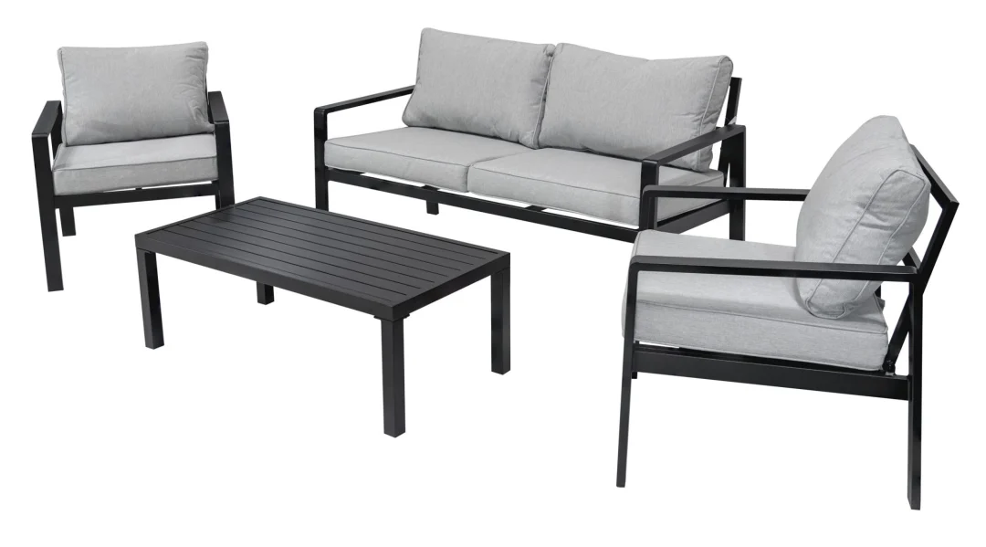 Aluminijski vrtni set kauč + 2 fotelje + stolić_5