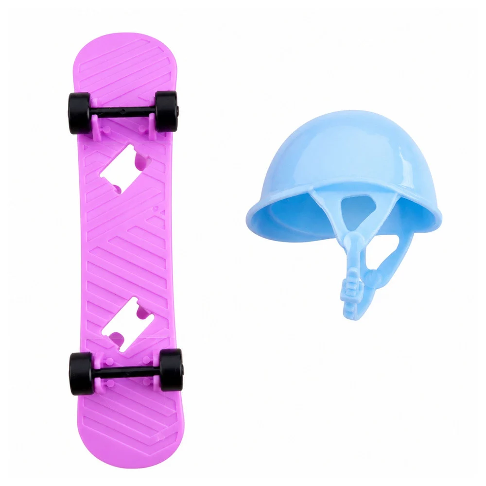 Anlily lutka s ljubičastim setom skateboarda, kacige i duge majice s kapuljačom_5