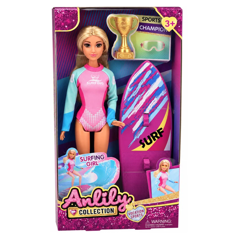Anlily lutka surfer u ronilačkom odijelu s priborom za dasku za surfanje_7