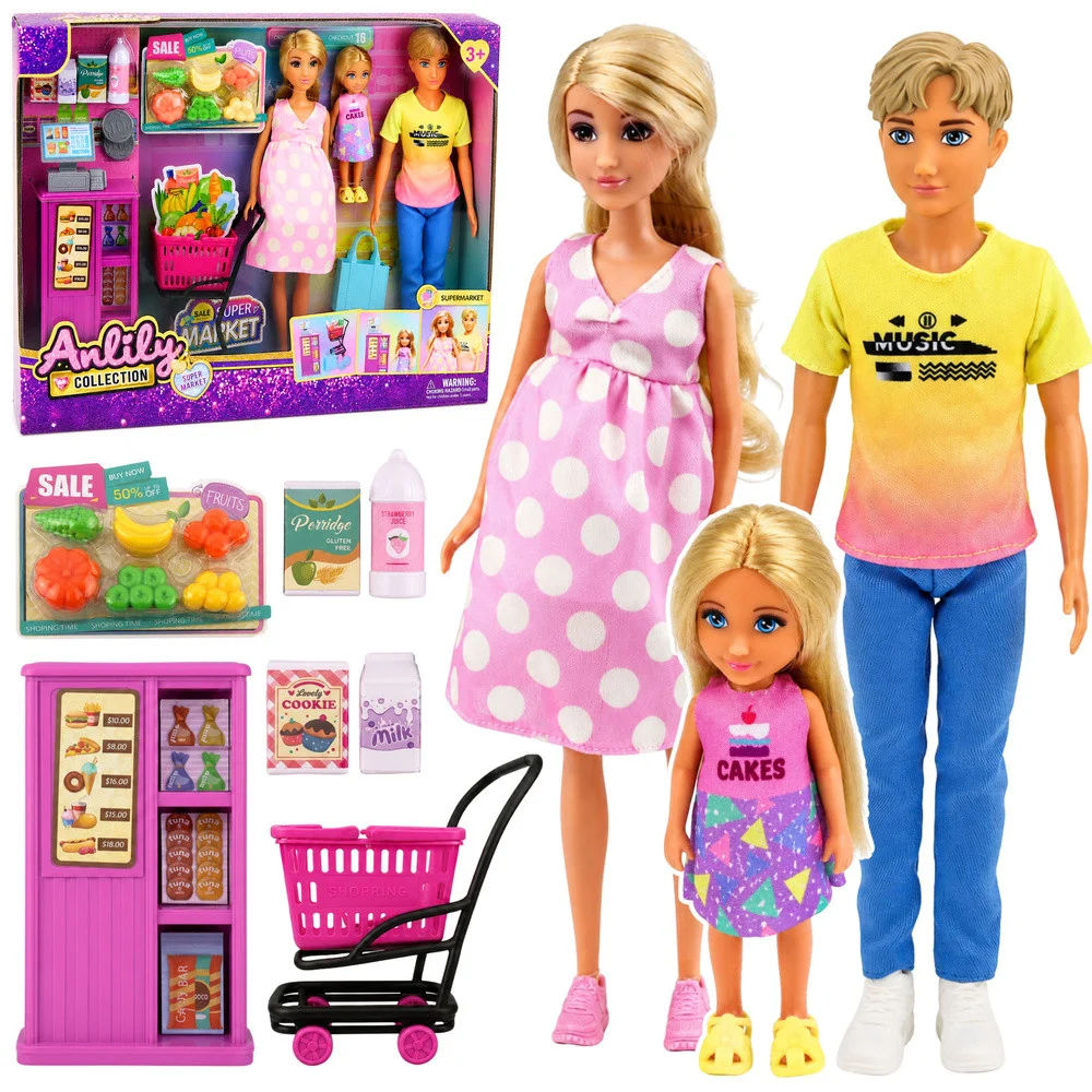Anlily obiteljski set lutaka supermarket trudna lutka_1