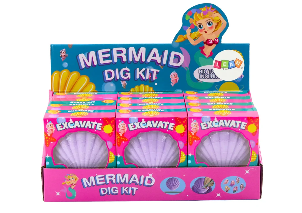 Arheološki set sirena u školjci, dlijeto i četkica_4