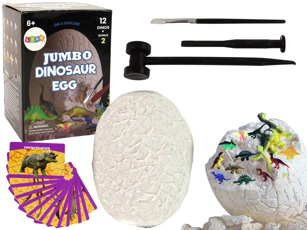 Arheološki set za iskapanje, divovsko jaje, 12 dinosaura_1