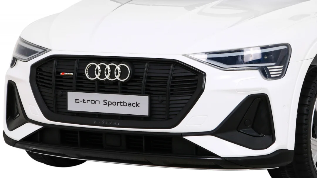 Audi E-Tron Sportback za djecu bijela + daljinski upravljač + 4x4 pogon + spori start + MP3 radio +_10