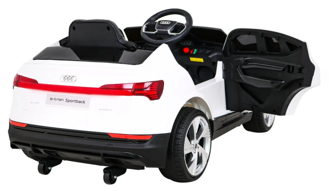 Audi E-Tron Sportback za djecu bijela + daljinski upravljač + 4x4 pogon + spori start + MP3 radio +_8