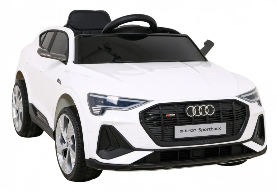Audi E-Tron Sportback za djecu bijela + daljinski upravljač + 4x4 pogon + spori start + MP3 radio +_9