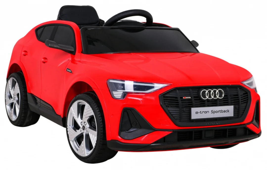 Audi E-Tron Sportback za djecu crveni + daljinski upravljač + 4x4 pogon + spori start + MP3, crvena_10