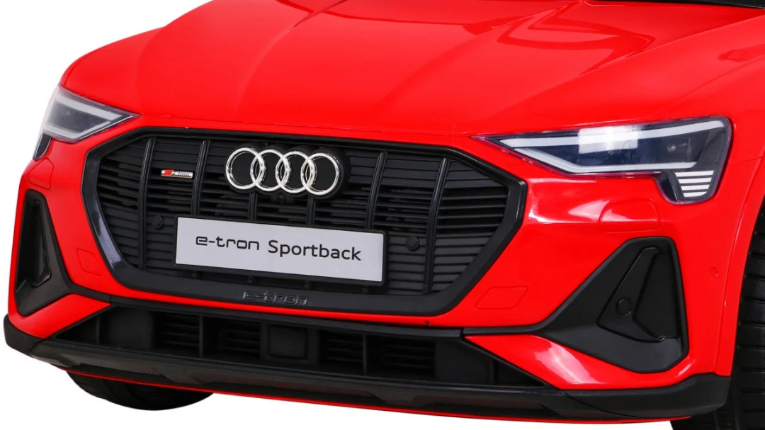 Audi E-Tron Sportback za djecu crveni + daljinski upravljač + 4x4 pogon + spori start + MP3, crvena_11