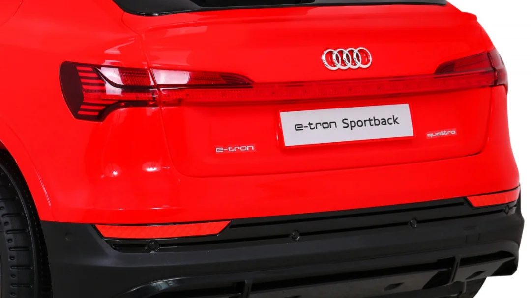 Audi E-Tron Sportback za djecu crveni + daljinski upravljač + 4x4 pogon + spori start + MP3, crvena_12