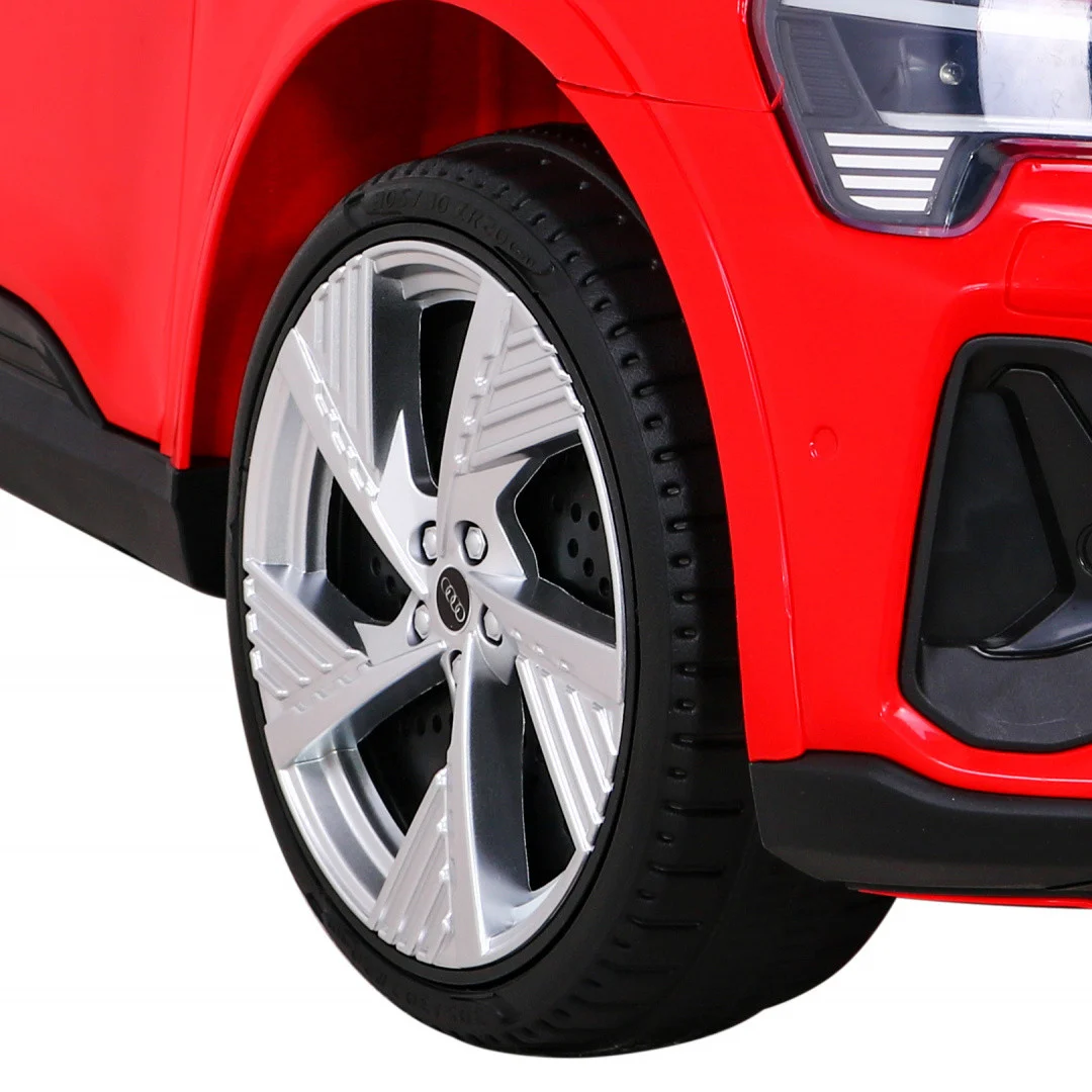 Audi E-Tron Sportback za djecu crveni + daljinski upravljač + 4x4 pogon + spori start + MP3, crvena_13