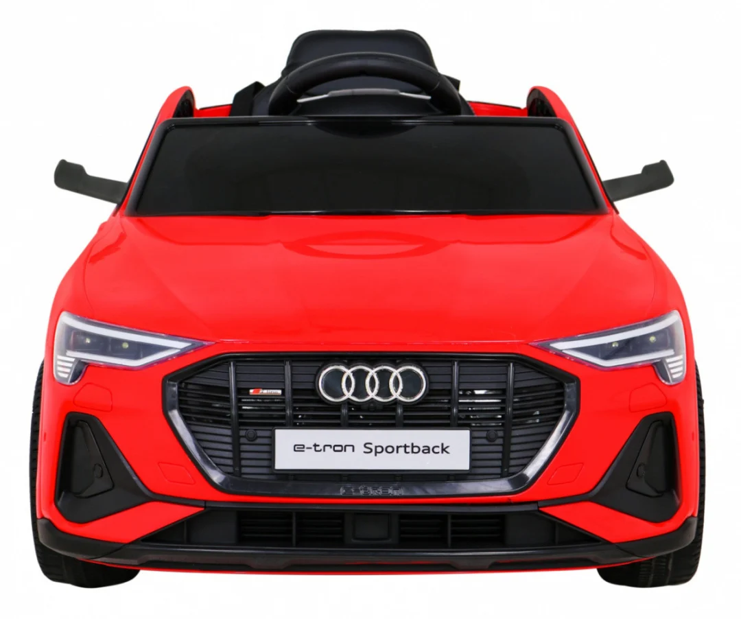 Audi E-Tron Sportback za djecu crveni + daljinski upravljač + 4x4 pogon + spori start + MP3, crvena_3