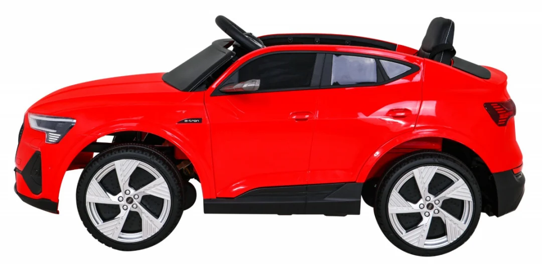 Audi E-Tron Sportback za djecu crveni + daljinski upravljač + 4x4 pogon + spori start + MP3, crvena_4