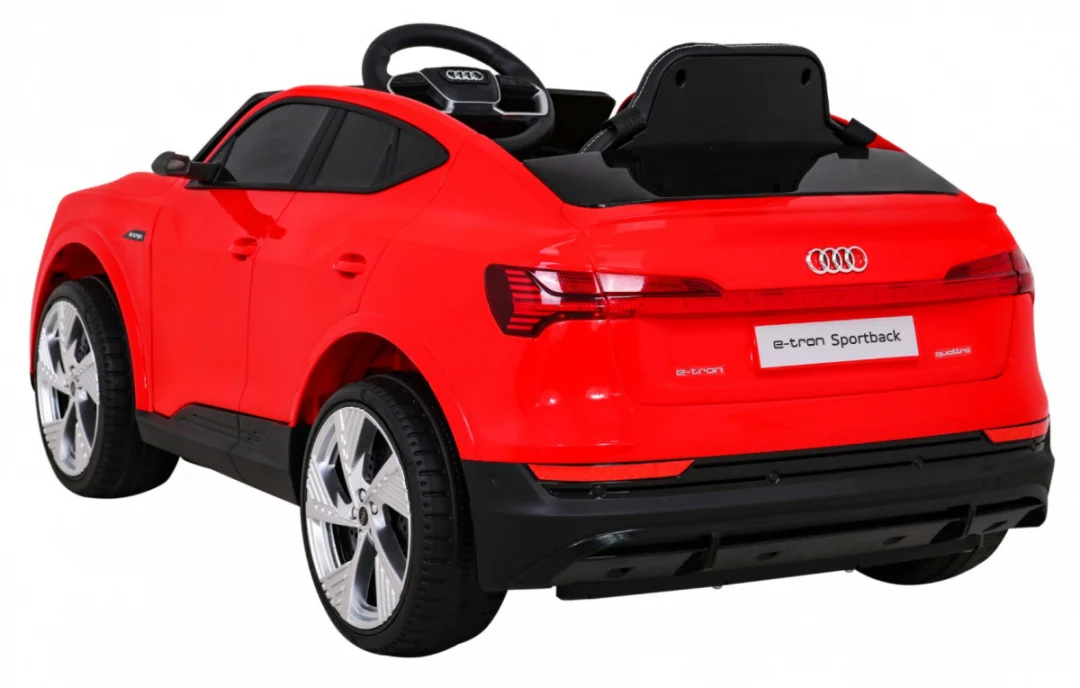 Audi E-Tron Sportback za djecu crveni + daljinski upravljač + 4x4 pogon + spori start + MP3, crvena_5
