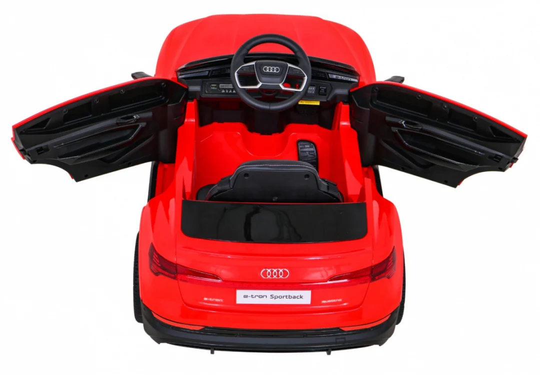 Audi E-Tron Sportback za djecu crveni + daljinski upravljač + 4x4 pogon + spori start + MP3, crvena_8