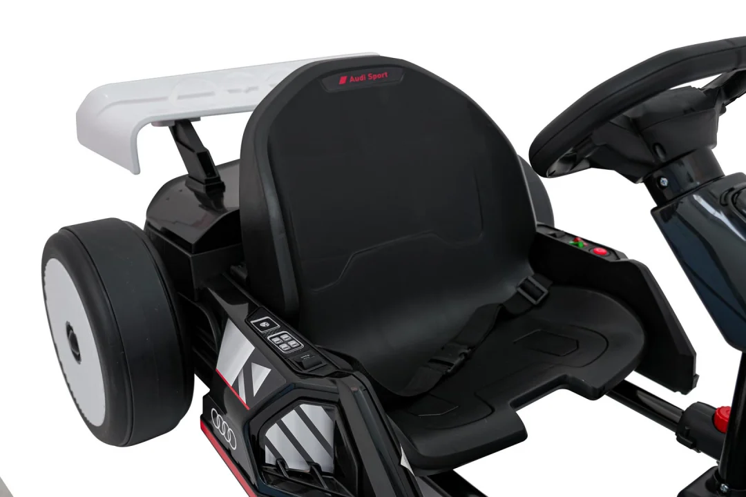 Audi Gokart s funkcijom driftanja, bijela boja auto na akumulator_20
