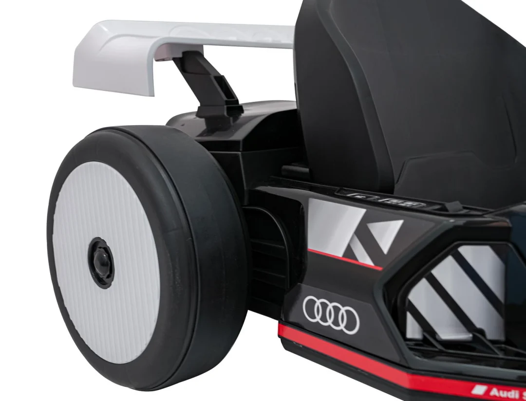 Audi Gokart s funkcijom driftanja, bijela boja auto na akumulator_21